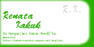 renata kakuk business card